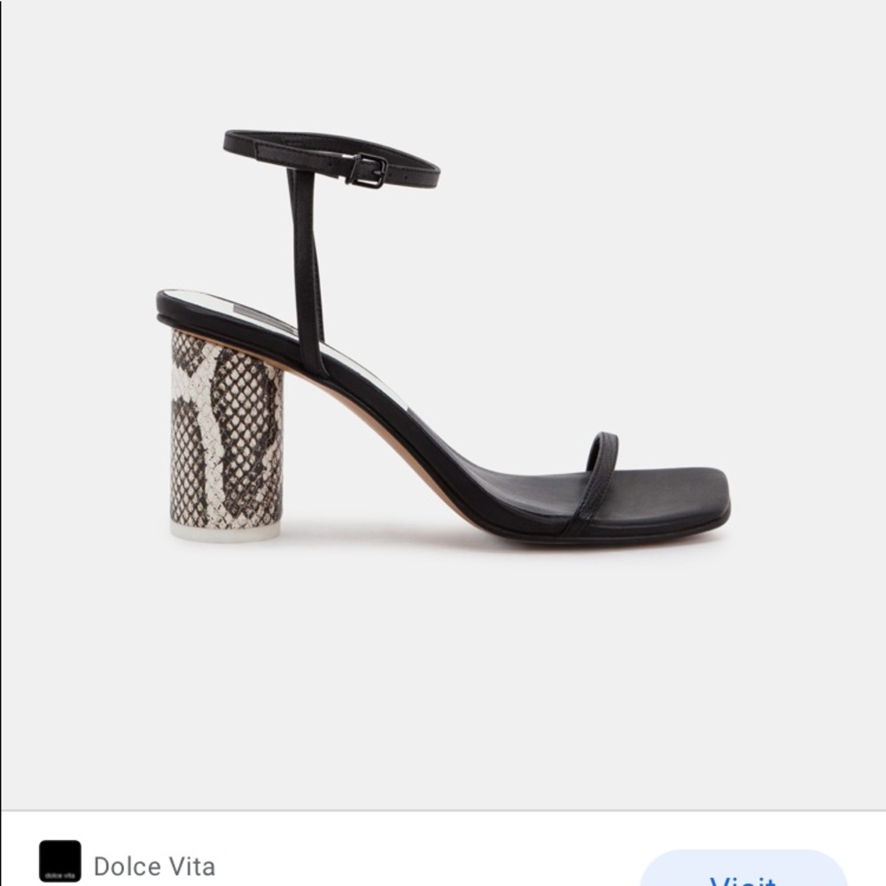 Lizard heel strappy sandals